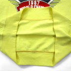 Made in USA 80's BASSETT-WALKER MLB Sweatshirt L Yellow Cotton MINNESOTA TWINS
