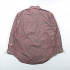 Ralph Lauren 90s Button-Down Shirt, Size L, Red, Blake, Gingham Check, Small Pony Embroidery