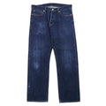 日本然リトテ-古着オンライン-DENIM & SUPPLY RALPH LAUREN リジッド デニムパンツ 32 ブルー 濃紺 STRAIGHT レザーパッチ ボタンフライ-DENIM & SUPPLY RALPH LAUREN Rigid Denim Pants 32 Blue Navy STRAIGHT Leather Patch Button Fly