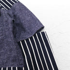 JUVENILE HALL ROLL CALL Shirt Jacket FREE Navy Stripe Made in Japan