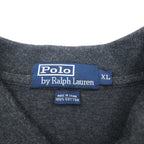 Polo Ralph Lauren 90年代 ビッグサイズ 長袖ポロシャツ ラガーシャツ XL グレー 鹿の子 スモールポニー刺繡