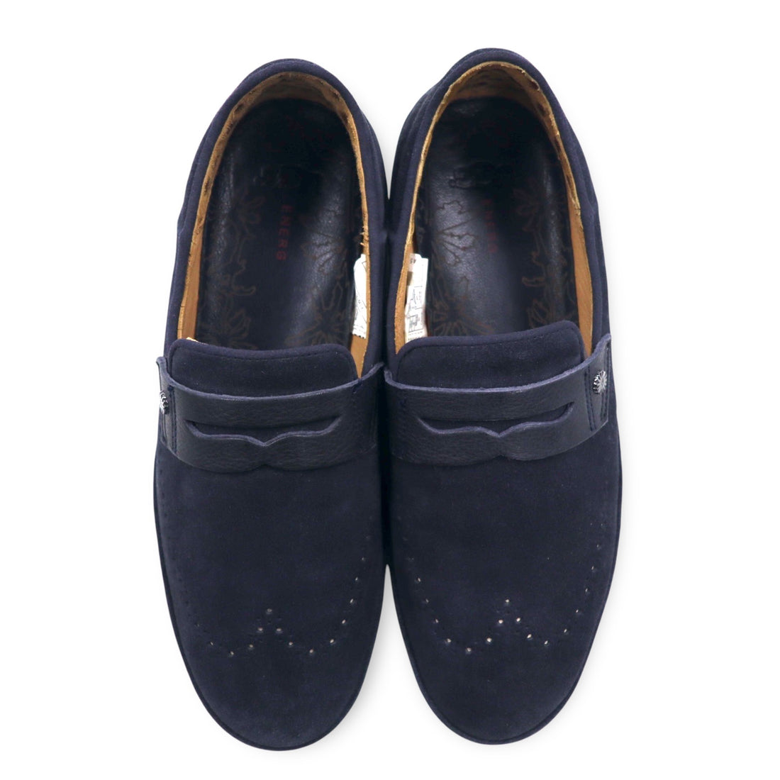UGG coin loafer slip-on sneaker ENERG 27cm navy suede wingtip 1092174