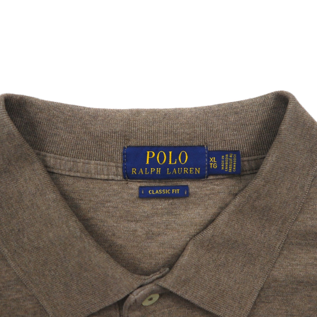 POLO RALPH LAUREN クラシックフィット ポロシャツ XL カーキ CLASSIC FIT スモールポニー刺繍