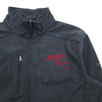 Eddie Bauer フリースライニング ソフトシェルジャケット M グレー アメリカ企業 ワンポイント刺繡
