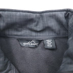 Eddie Bauer フリースライニング ソフトシェルジャケット M グレー アメリカ企業 ワンポイント刺繡