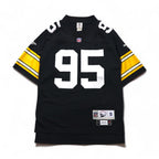 Reebok Vintage Collection Game Shirt, Size L, Black, Nylon and Polyester, NFL Numbering