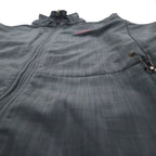 Eddie Bauer フリースライニング ソフトシェルジャケット M グレー アメリカ企業 ワンポイント刺繡