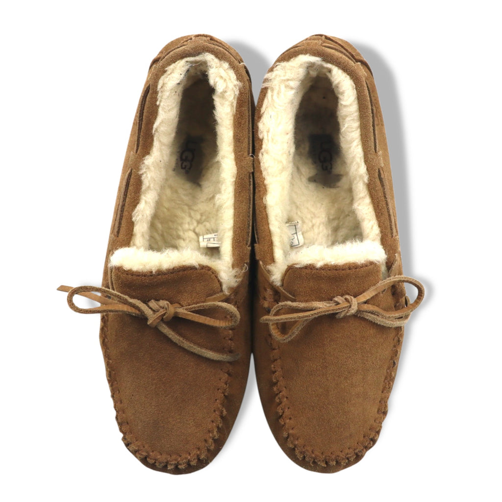 UGG OLSEN Moccasin Shoes 27cm Brown Suede Mouton 1003390