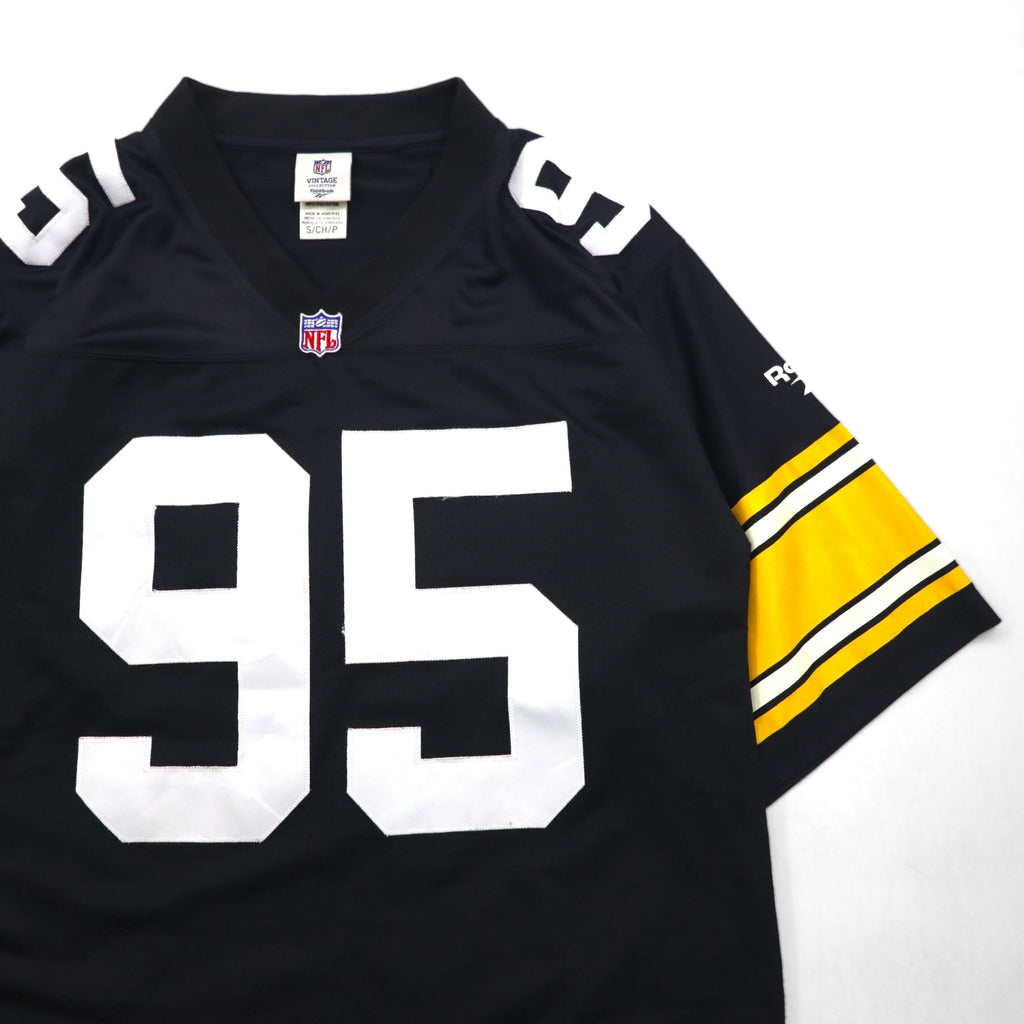 Reebok Vintage Collection Game Shirt, Size L, Black, Nylon and Polyester, NFL Numbering