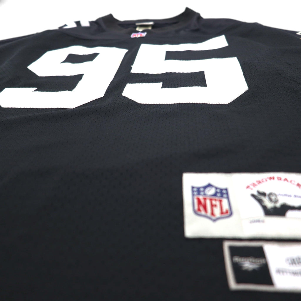 Reebok Vintage Collection Game Shirt, Size L, Black, Nylon and Polyester, NFL Numbering