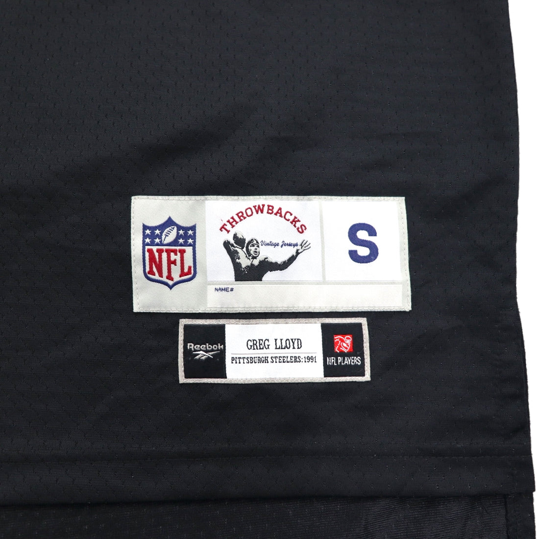 Reebok Vintage Collection Game Shirt, Size L, Black, Nylon and Polyester, NFL Numbering
