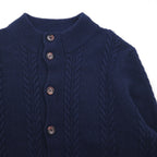 Vintage Fisherman Cardigan フィッシャーマン アランニット カーディガン L ウール Jos A Bank エルボーパッチ
