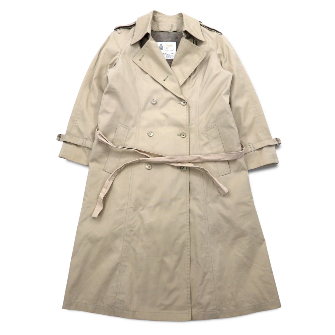 LONDON FOG 90s MAINCOATS double-breasted trench coat, L, beige, detachable fleece liner, belt included