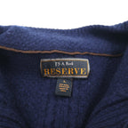 Vintage Fisherman Cardigan フィッシャーマン アランニット カーディガン L ウール Jos A Bank エルボーパッチ