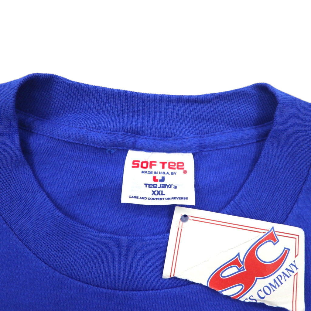 90s Vintage SOF Tee, Single Stitch, Made in USA, Size 2XL, Blue Cotton, Mississippi Arch Logo, Jays Tee