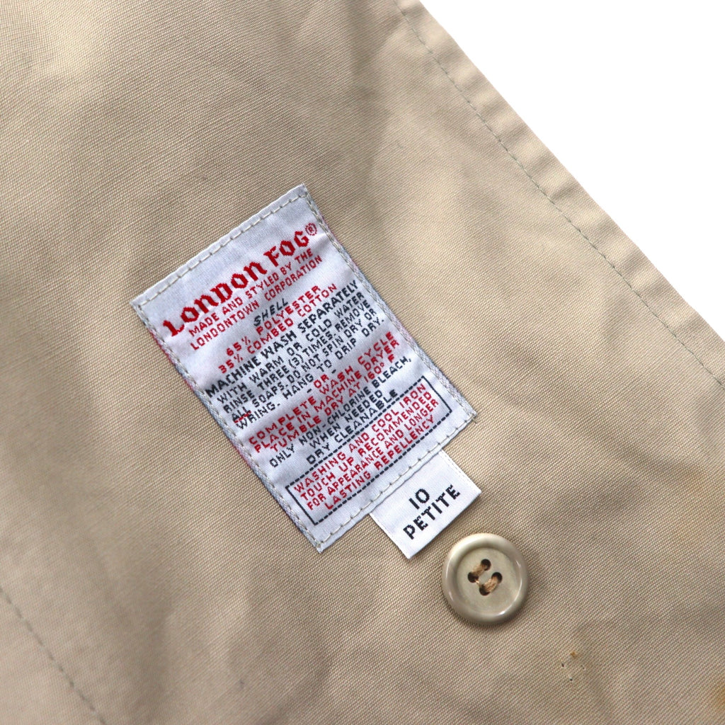 LONDON FOG 90s MAINCOATS double-breasted trench coat, L, beige, detachable fleece liner, belt included