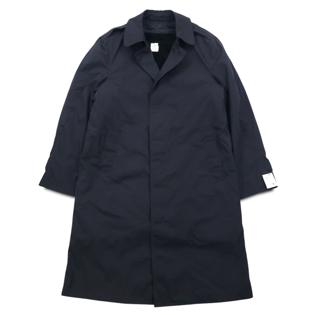 US NAVY 1980s All Weather Coat Balmac Coat L Black Waterproof Removable Liner Military 8405-01-220-2547 CENTRE MFG.