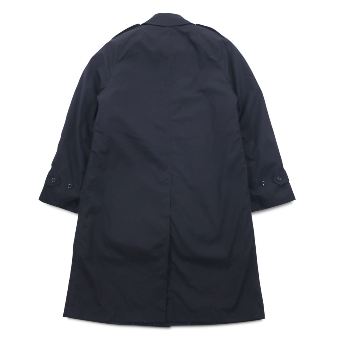 US NAVY 1980s All Weather Coat Balmac Coat L Black Waterproof Removable Liner Military 8405-01-220-2547 CENTRE MFG.
