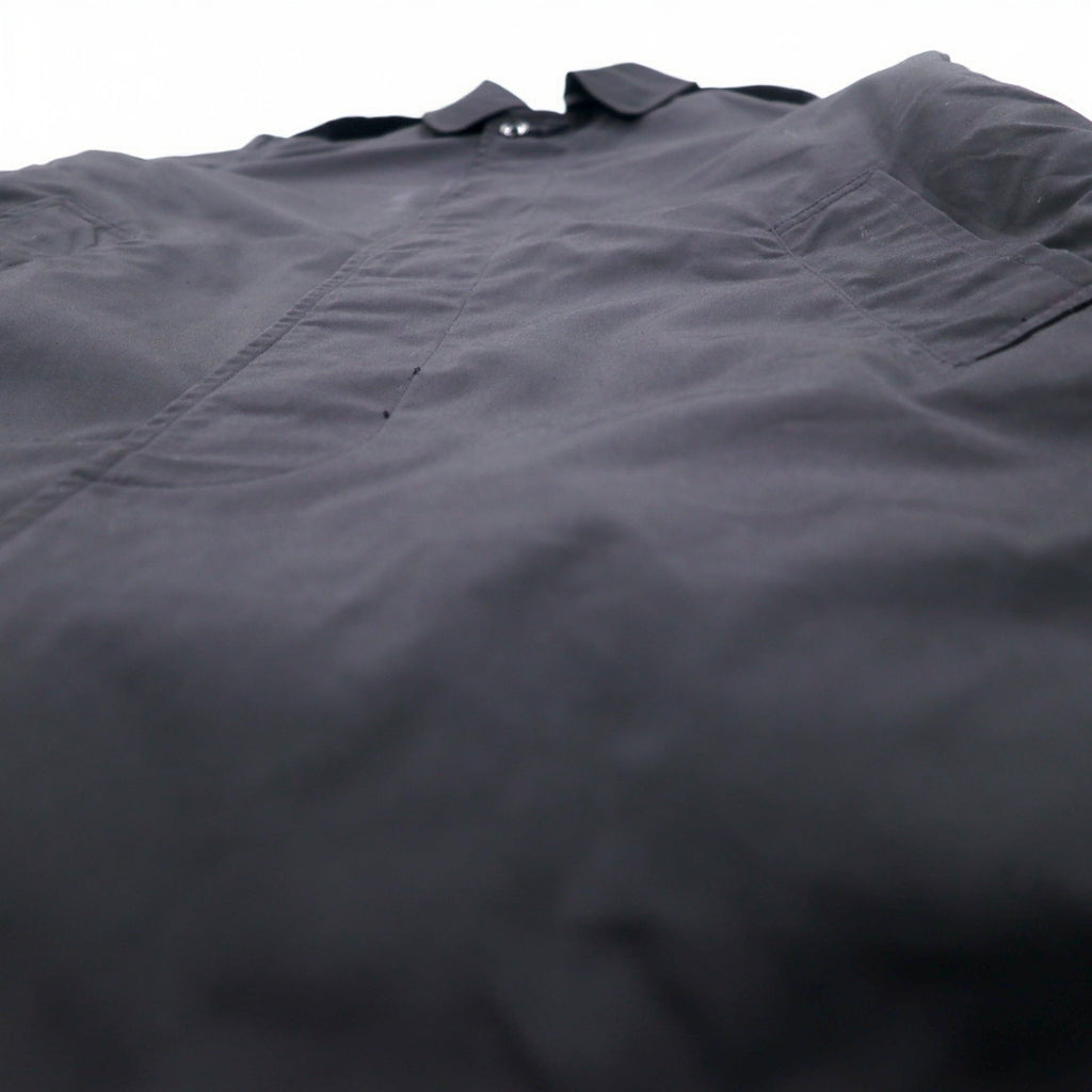 US NAVY 1980s All Weather Coat Balmac Coat L Black Waterproof Removable Liner Military 8405-01-220-2547 CENTRE MFG.