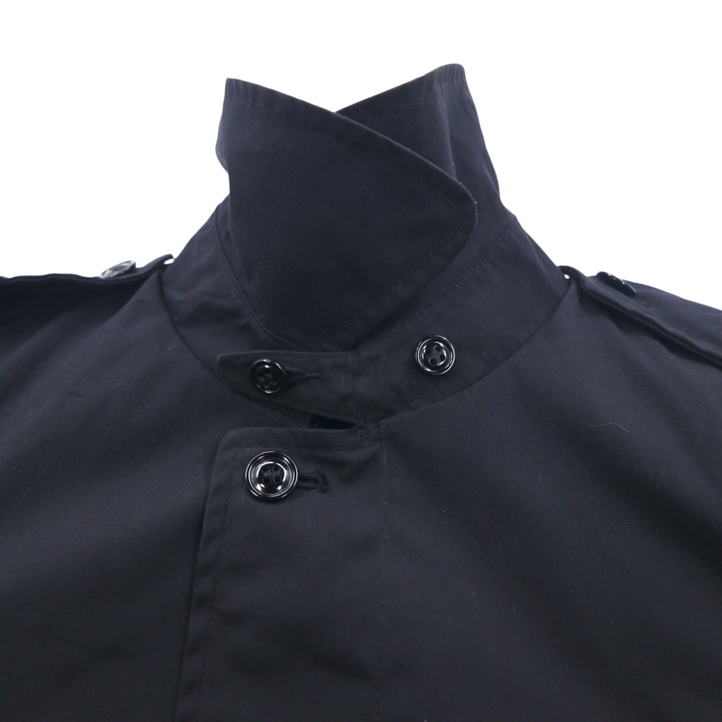 US NAVY 1980s All Weather Coat Balmac Coat L Black Waterproof Removable Liner Military 8405-01-220-2547 CENTRE MFG.