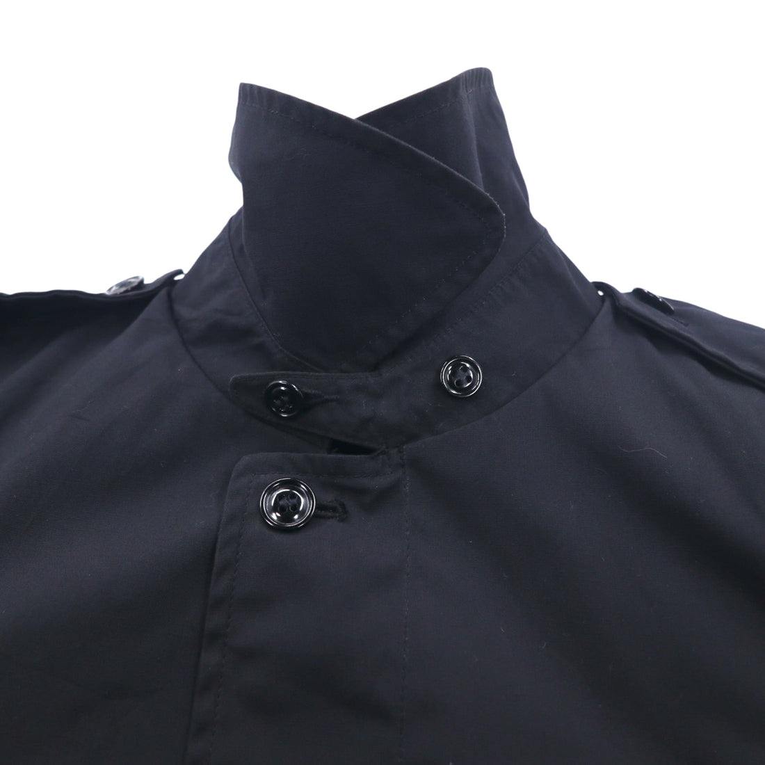 US NAVY 1980s All Weather Coat Balmac Coat L Black Waterproof Removable Liner Military 8405-01-220-2547 CENTRE MFG.