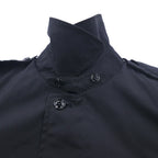 US NAVY 1980s All Weather Coat Balmac Coat L Black Waterproof Removable Liner Military 8405-01-220-2547 CENTRE MFG.