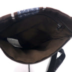 Azuma TALLIT STRIPE UTILITY SACK Sacoche Bag Brown Wool Jacquard Lace Up TALLIT STRIPE UTILITY SACK 20AH-AC-05 Handled by HAZE Made in Japan