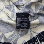 NAUTICA ポロシャツ XL ネイビー コットン 総柄 ハイビスカス 花 ビッグサイズ