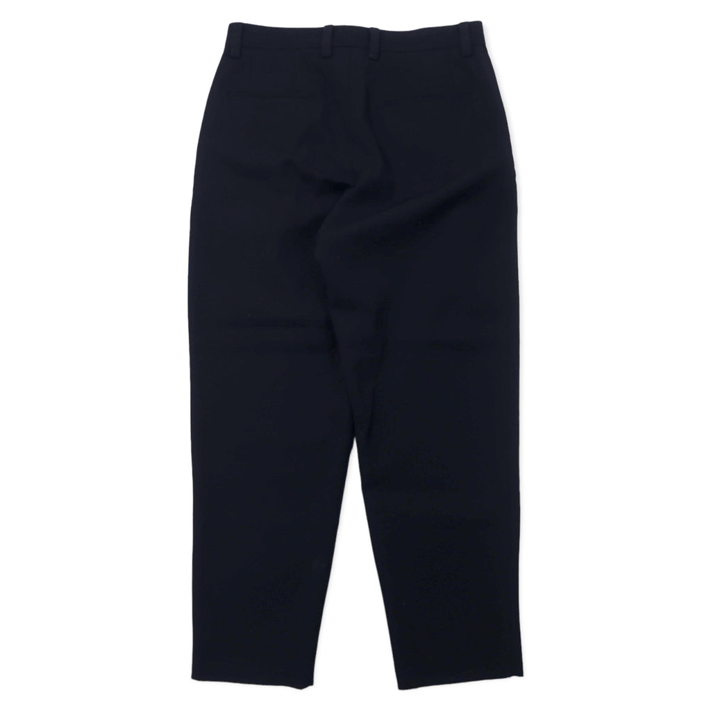 Kemit Wool Tuck Pants Tapered Slacks 48 Navy Wool Gabardine 0301-0209 Made in Japan