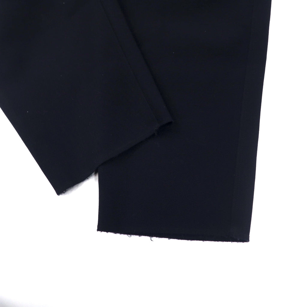 Kemit Wool Tuck Pants Tapered Slacks 48 Navy Wool Gabardine 0301-0209 Made in Japan