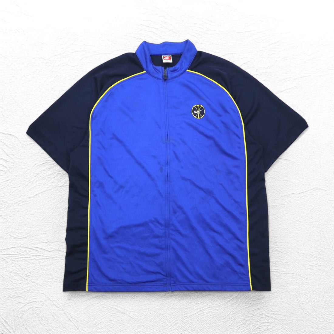 NIKE 90年代 TEAMタグ 半袖 バスケ ジャージ トラックジャケット 2XL ブルー スウォッシュ