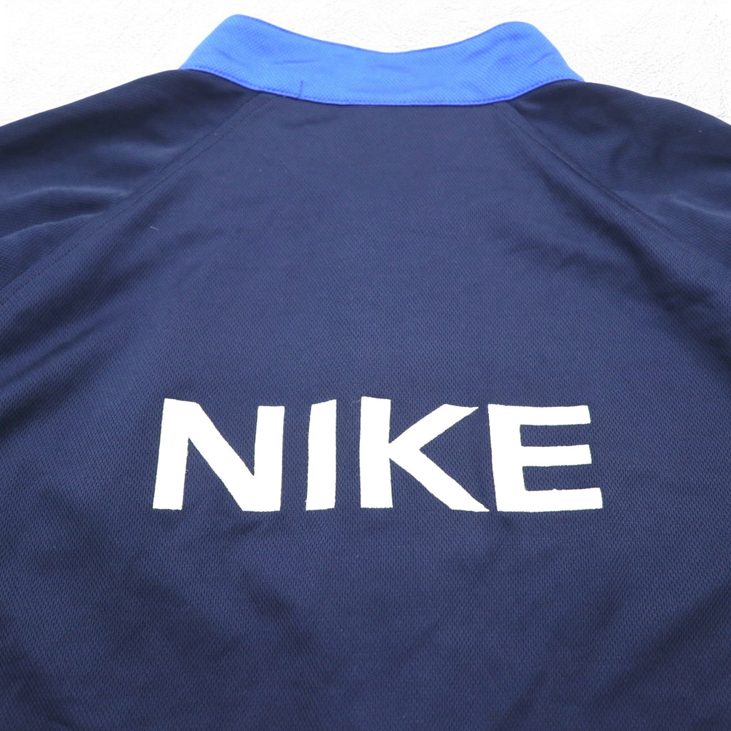 NIKE 90年代 TEAMタグ 半袖 バスケ ジャージ トラックジャケット 2XL ブルー スウォッシュ