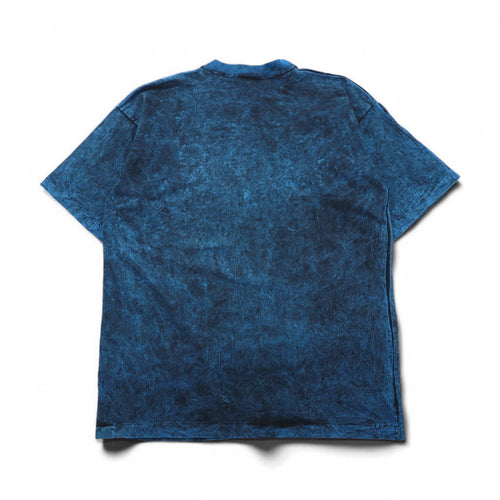 90s Australian-made Gooses T-Shirt, single-stitched, vintage Sydney cotton, size M, blue, vintage wash.