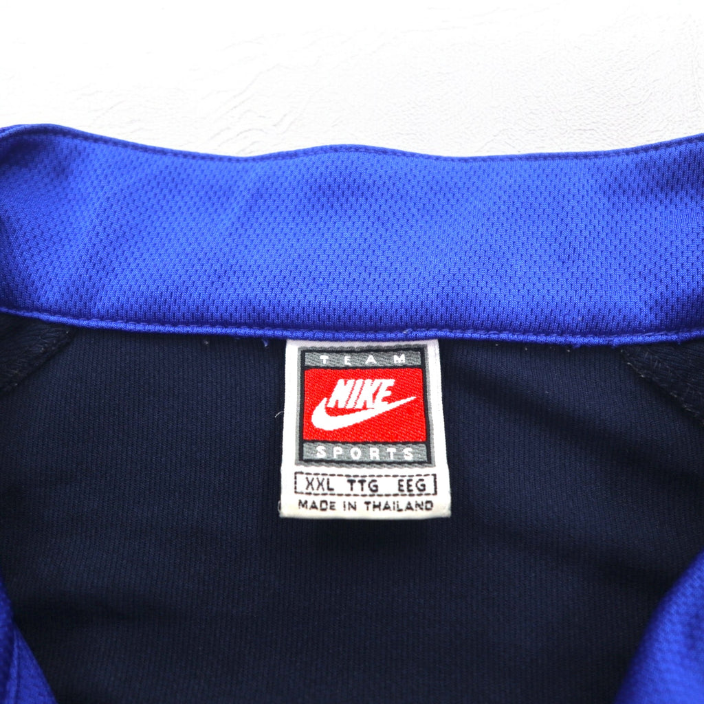 NIKE 90年代 TEAMタグ 半袖 バスケ ジャージ トラックジャケット 2XL ブルー スウォッシュ