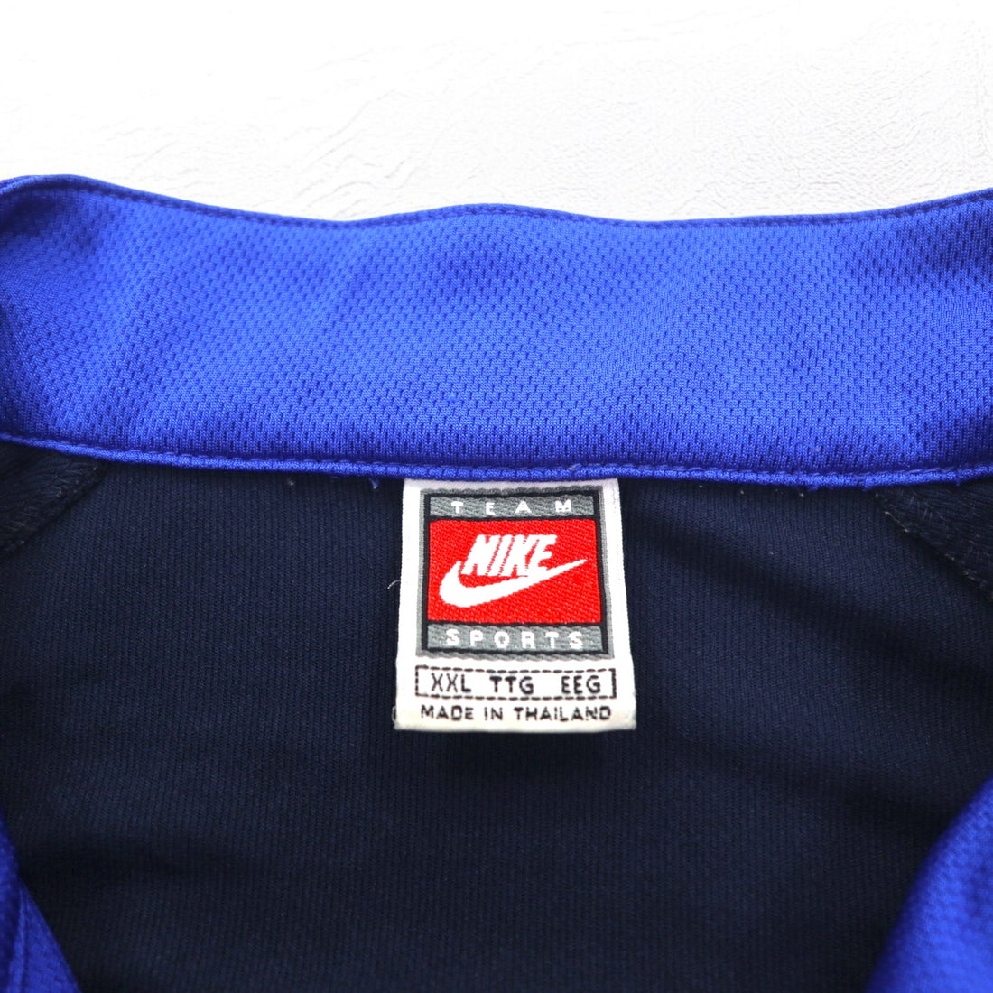 NIKE 90年代 TEAMタグ 半袖 バスケ ジャージ トラックジャケット 2XL ブルー スウォッシュ