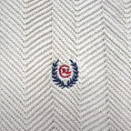 CHAPS RALPH LAUREN 90s 3D Jacquard Herringbone Cotton Knit, Size 2XL, Beige, Hand Flamed