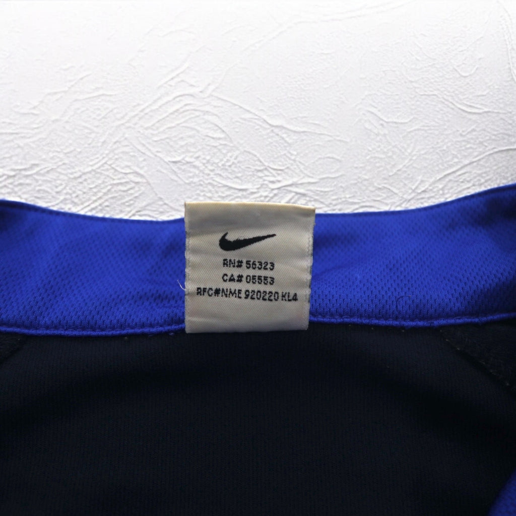 NIKE 90年代 TEAMタグ 半袖 バスケ ジャージ トラックジャケット 2XL ブルー スウォッシュ