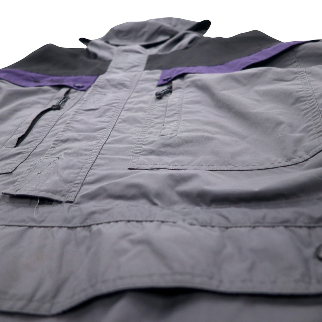 Columbia 90s Anorak Parka Mountain Parka XL Grey Nylon Drawcord
