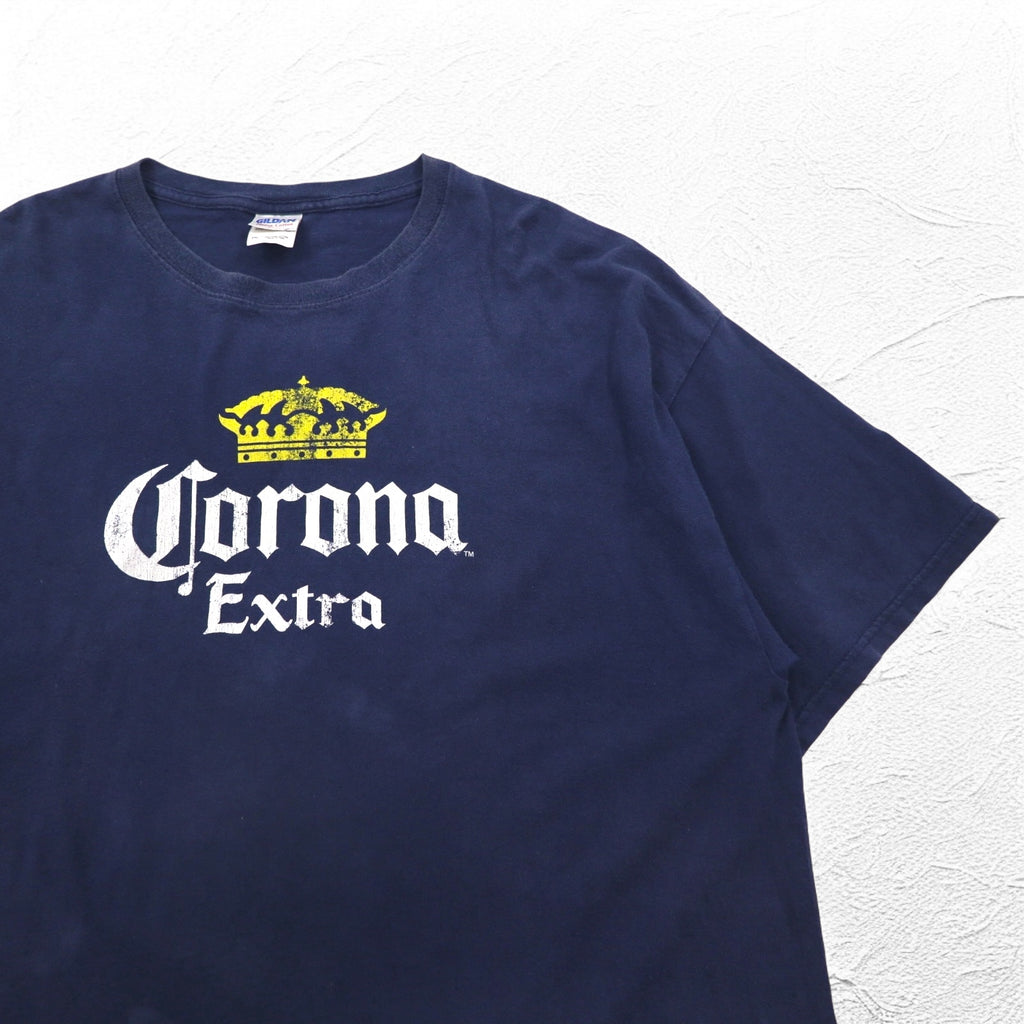 Corona Extra Beer Corona Beer Print T-Shirt 2XL Navy GILDAN Body