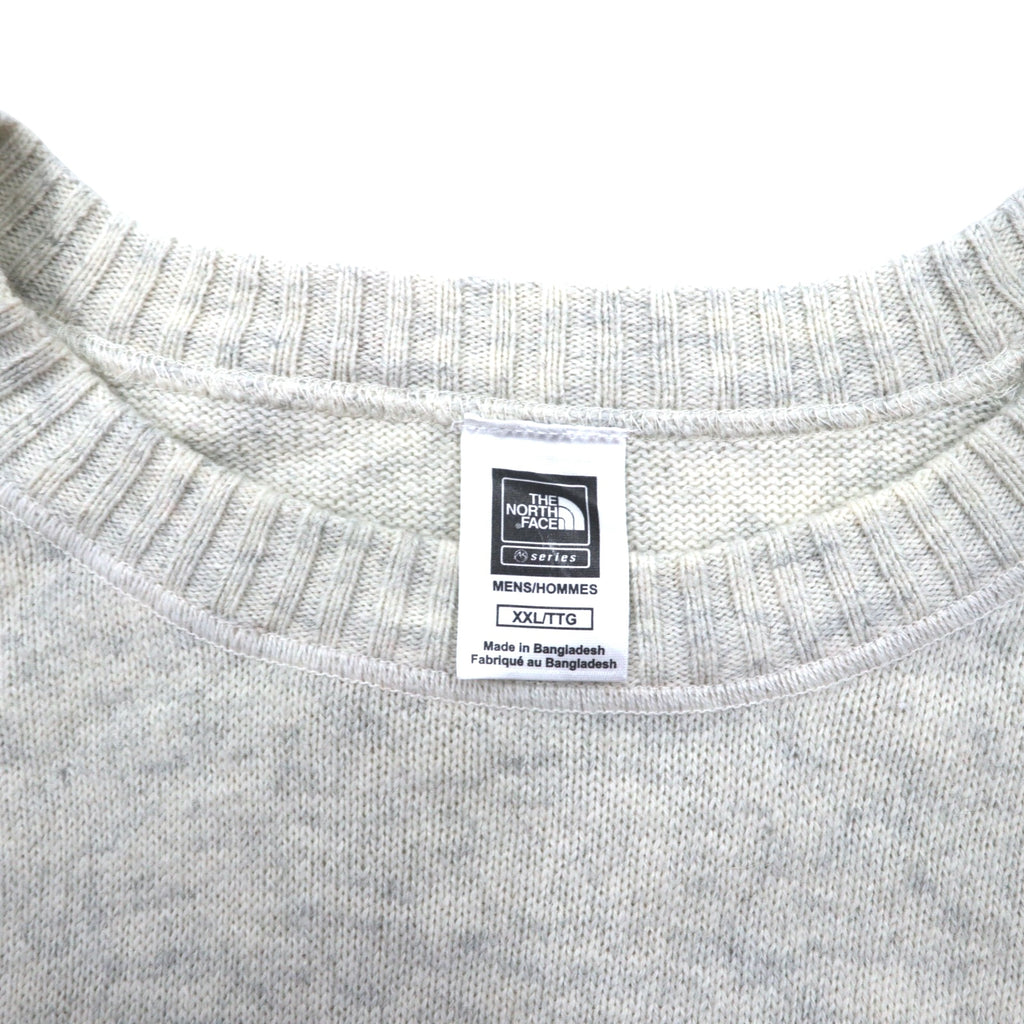 THE NORTH FACE Crew Neck Cotton Knit Sweater XXL Grey