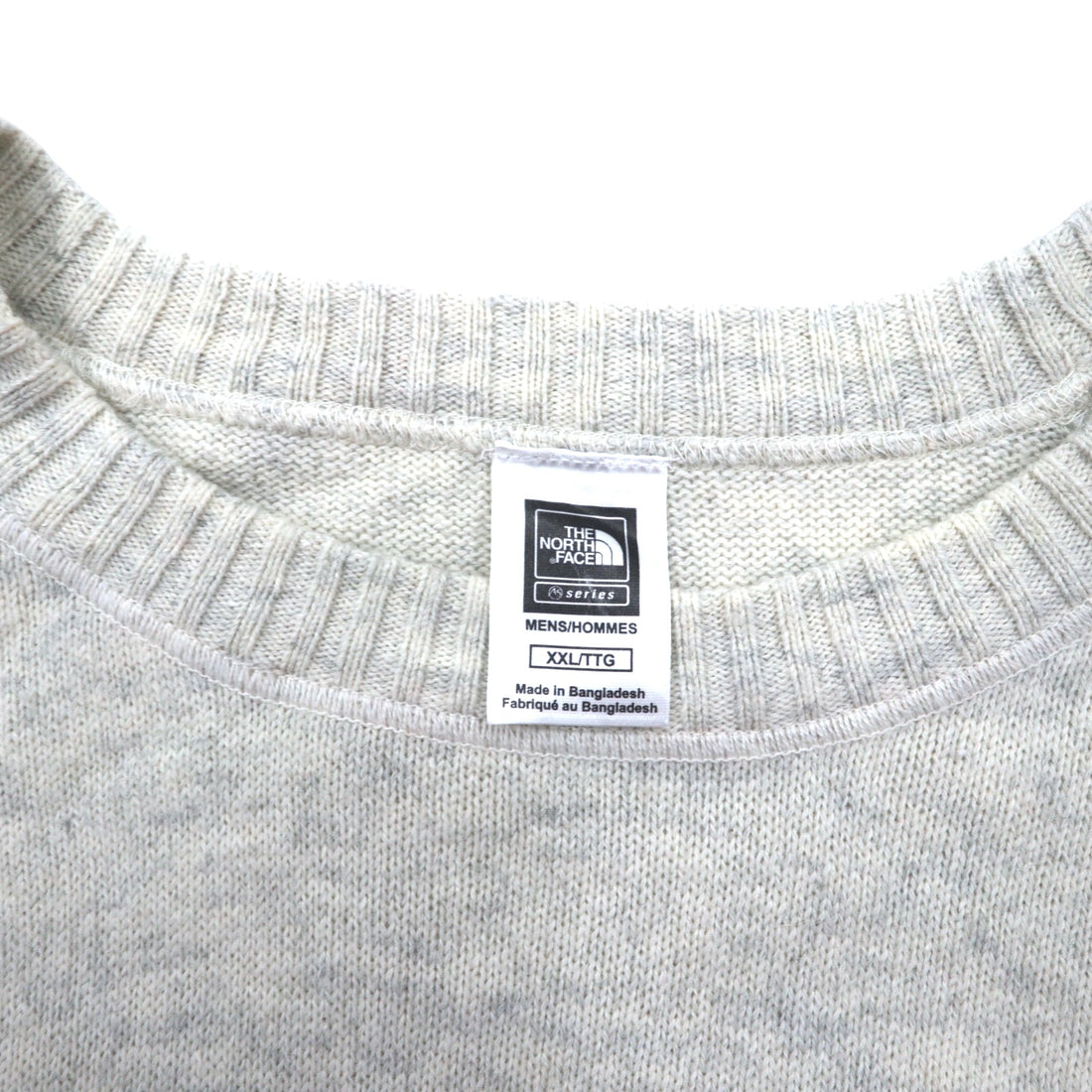 THE NORTH FACE Crew Neck Cotton Knit Sweater XXL Grey