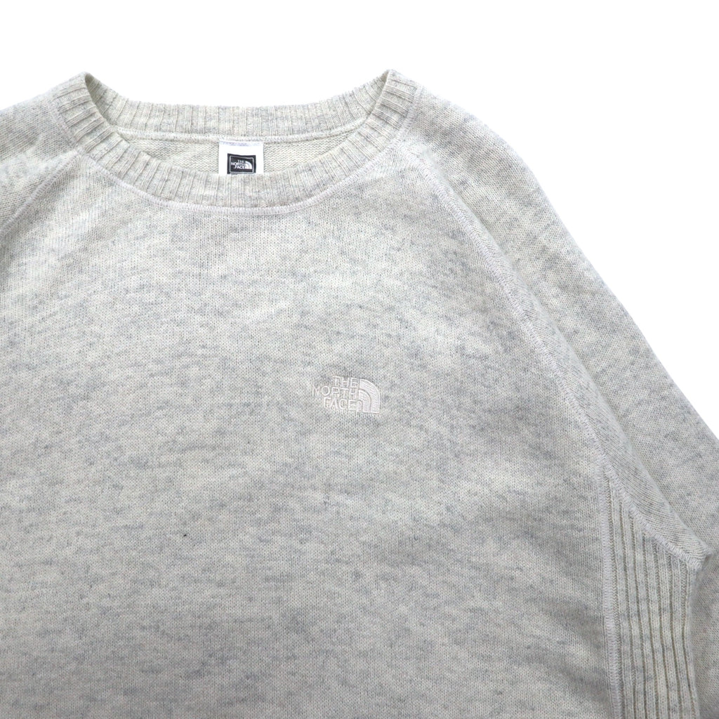 THE NORTH FACE Crew Neck Cotton Knit Sweater XXL Grey