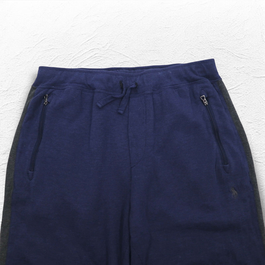 POLO RALPH LAUREN Jogger Pants Sweatpants M Navy Side Line Small Pony Embroidery