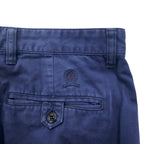TOMMY HILFIGER Tucked Wide Chino Pants, Medium, Navy, Cotton