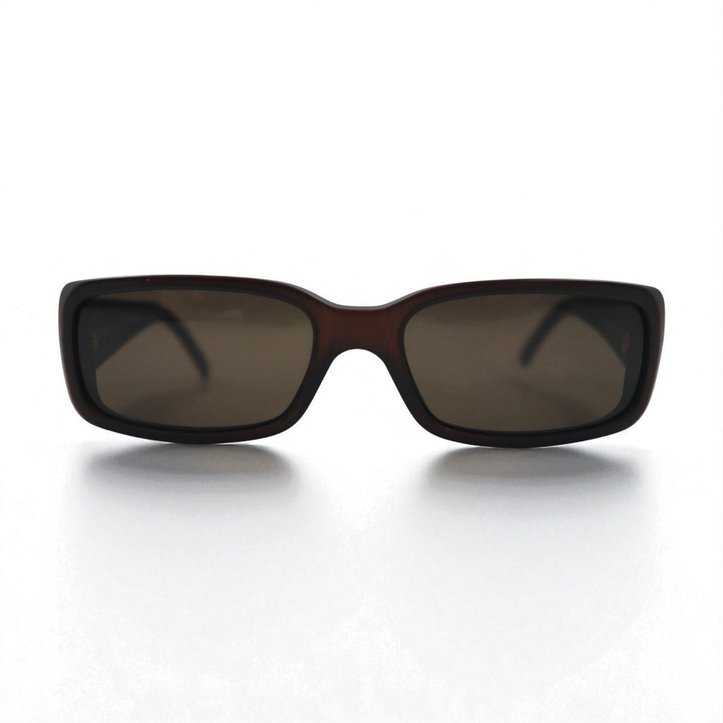 GUCCI Italian-made rectangular loop sunglasses, brown, size 140, GG2450/S, E9P, 52◻︎17