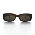 GUCCI Italian-made rectangular loop sunglasses, brown, size 140, GG2450/S, E9P, 52◻︎17