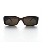 GUCCI Italian-made rectangular loop sunglasses, brown, size 140, GG2450/S, E9P, 52◻︎17