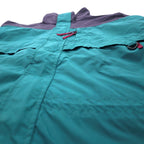 Columbia 90s Sailing Jacket Mountain Parka L Green Purple Nylon Radial Sleeve Drawstring Zip-in-Zip Gizzmo