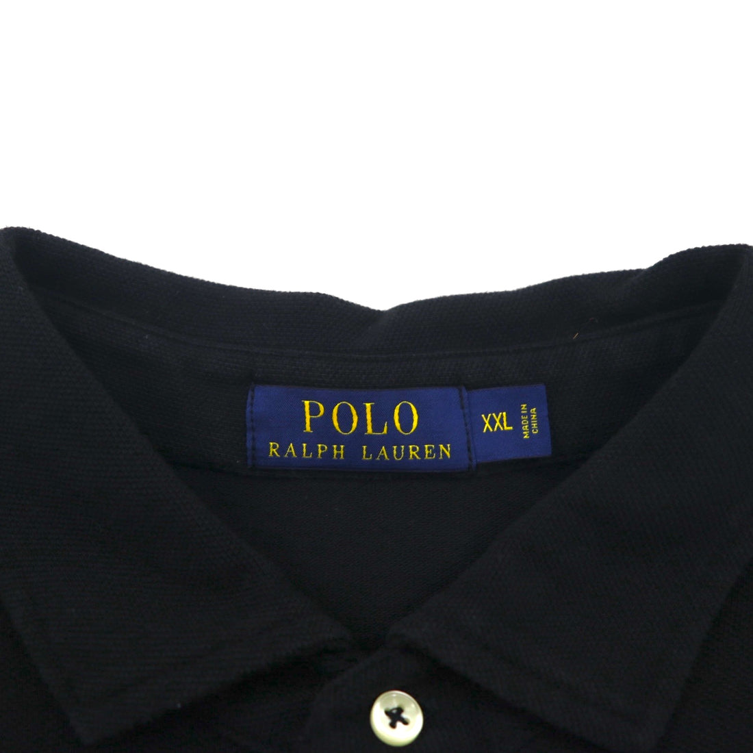 Polo Ralph Lauren ビッグサイズ 長袖ポロシャツ ラガーシャツ 2XL ブラック 鹿の子 スモールポニー刺繡