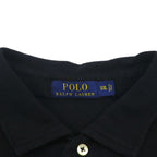 Polo Ralph Lauren ビッグサイズ 長袖ポロシャツ ラガーシャツ 2XL ブラック 鹿の子 スモールポニー刺繡